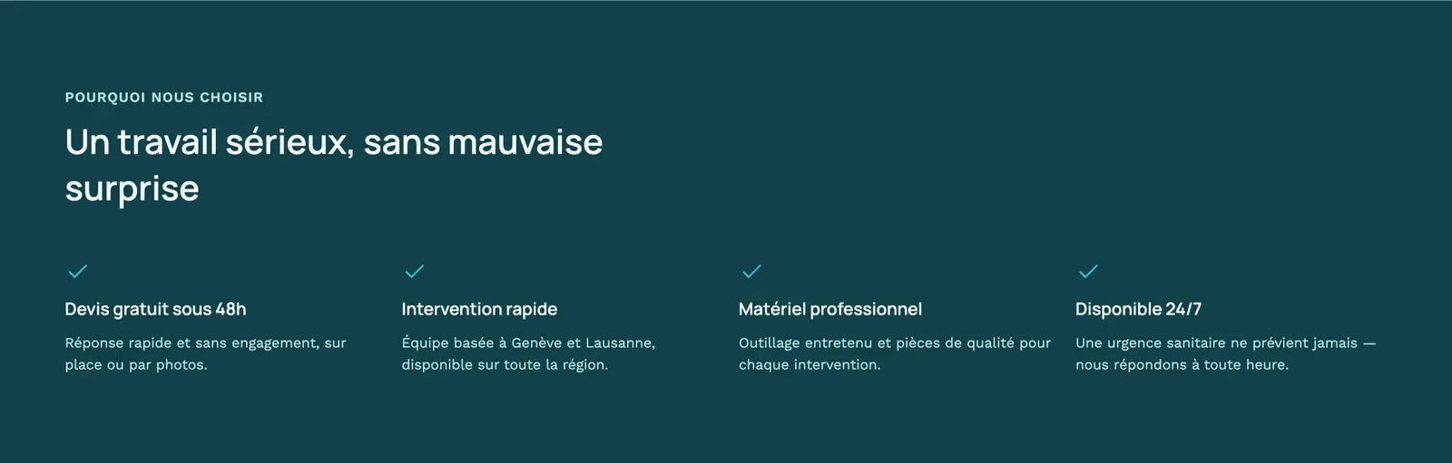 Maquette de site pour un plombier (projet concept) — pourquoi nous